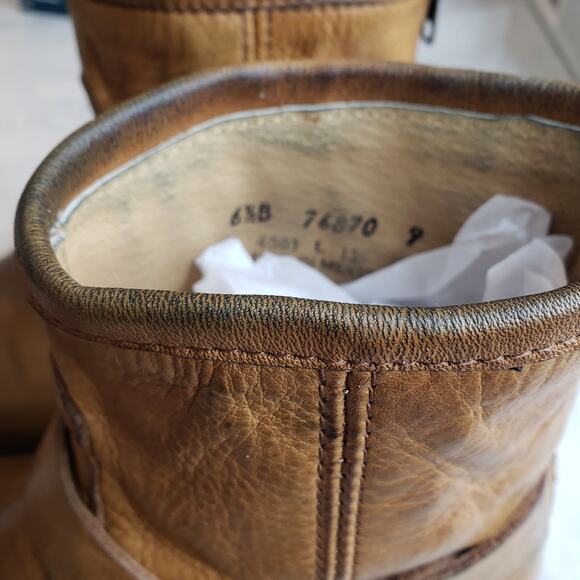 FRYE PHILIP HARNESS #76870 Ankle Boots Camel Women's Size 6.5B - Picture 15 of 16